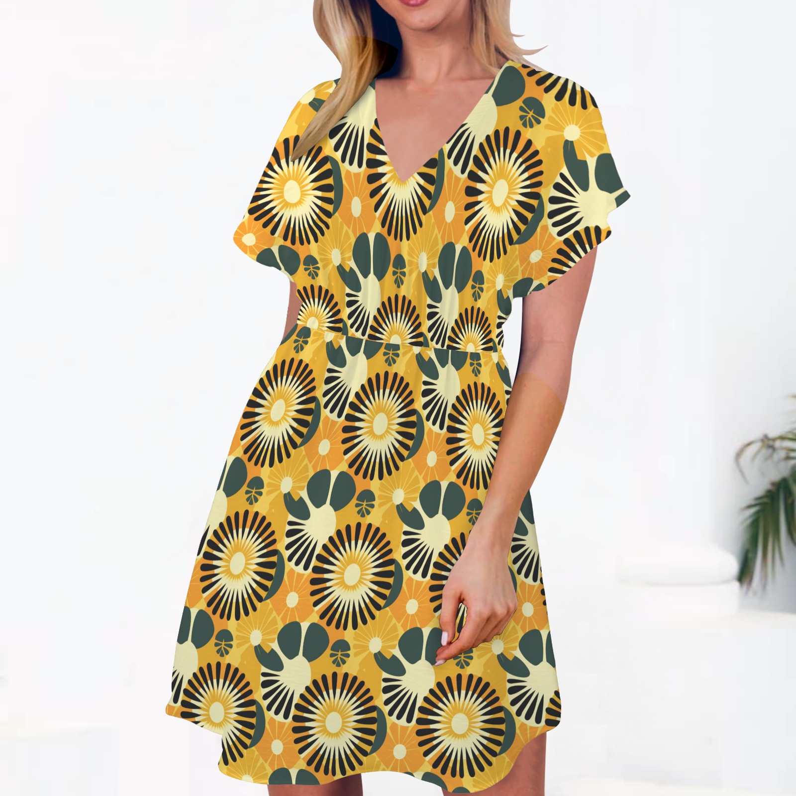EUNICE - Tunic Dress (Sunburst Reverie)