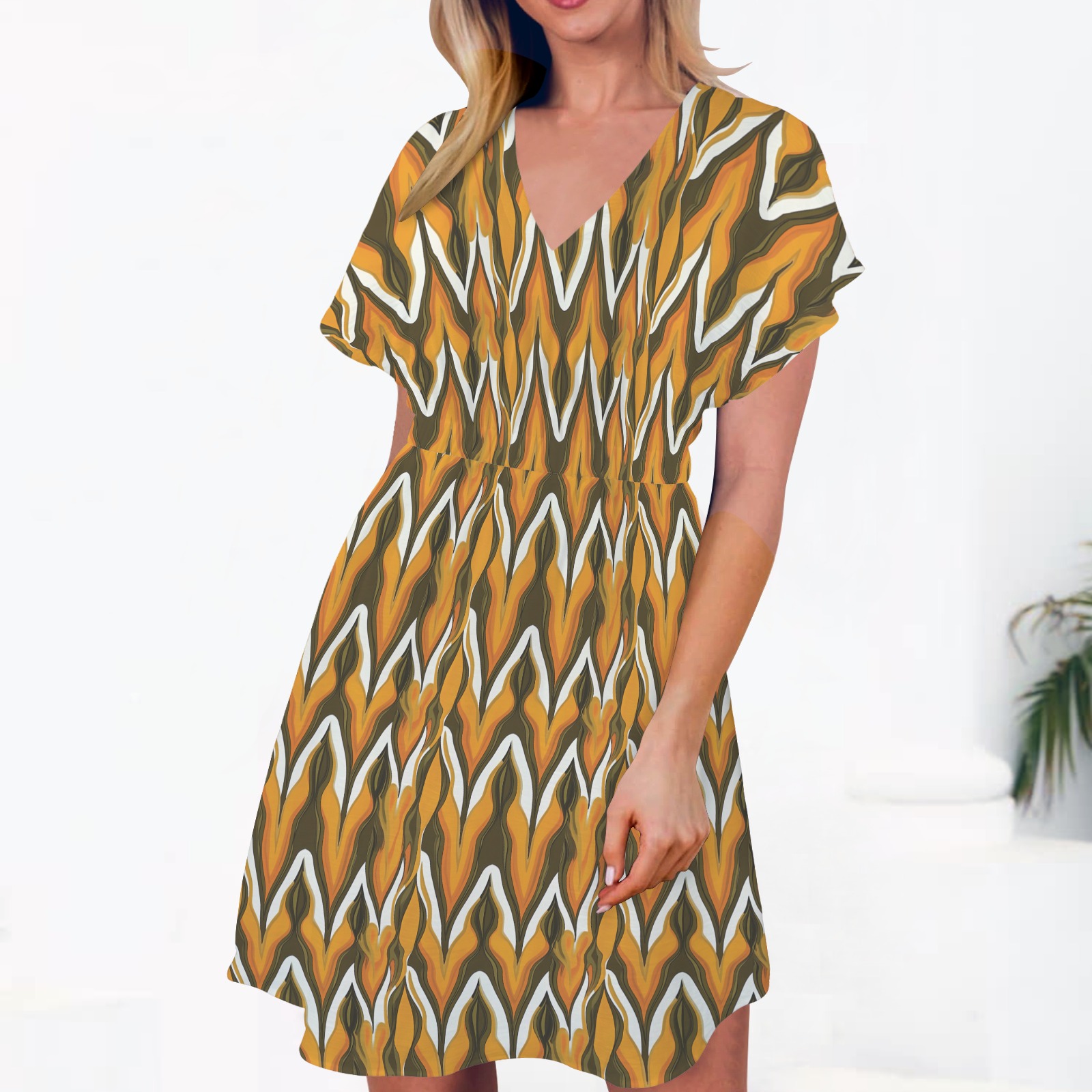 EUNICE - Tunic Dress (Palm Social)
