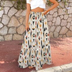 GERTRUDE - High Waist Frill Hem Maxi Skirt (Orbit Lounge)