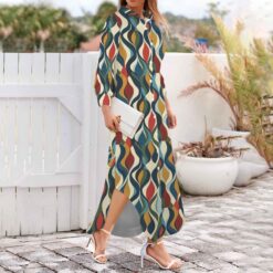 Alternative view of HILDA - Maxi Shirt Dress (Chromatic Drift)