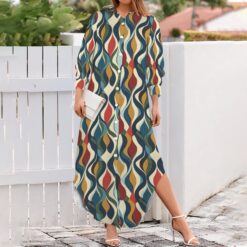 HILDA - Maxi Shirt Dress (Chromatic Drift)