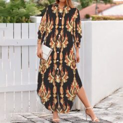HILDA - Maxi Shirt Dress (Ember Totem)