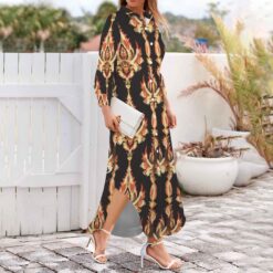 Alternative view of HILDA - Maxi Shirt Dress (Ember Totem)