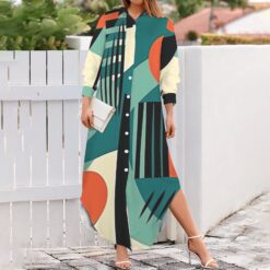 HILDA - Maxi Shirt Dress (Amber Echo)