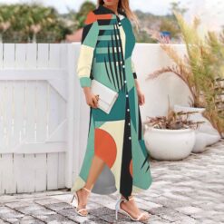 Alternative view of HILDA - Maxi Shirt Dress (Amber Echo)