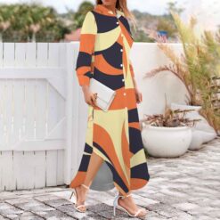 Alternative view of HILDA - Maxi Shirt Dress (Molten Arc)