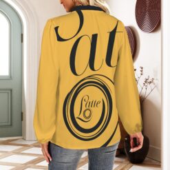 Alternative view of IRNA - Ruffled Trim V Neck (Sunflower)