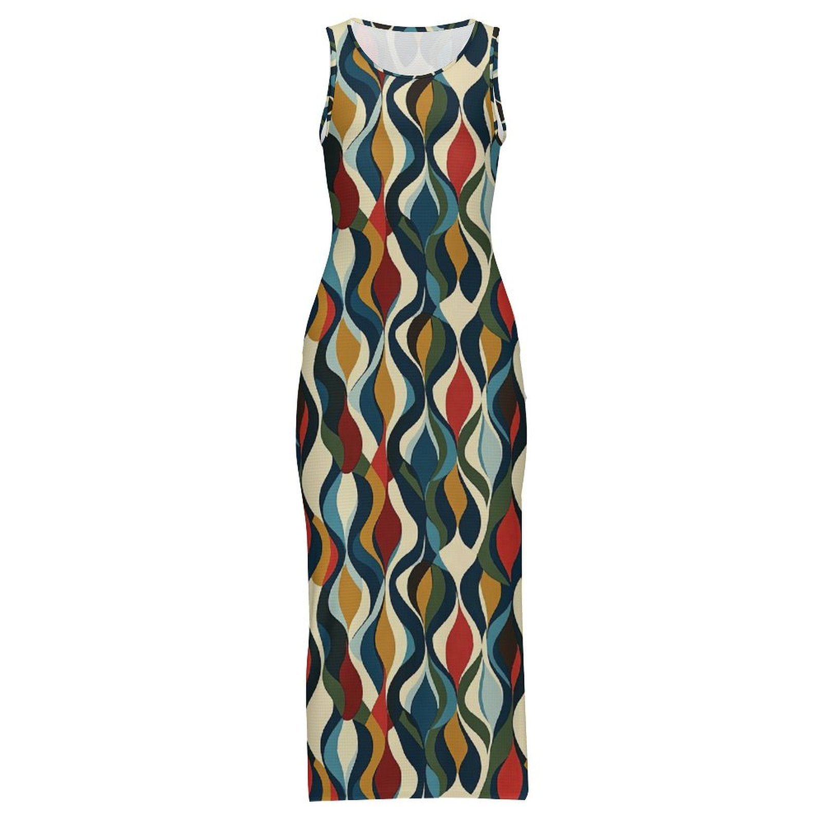 Drucilla - Side Slit Sheath Dress - (Chromatic Drift) - Image 2