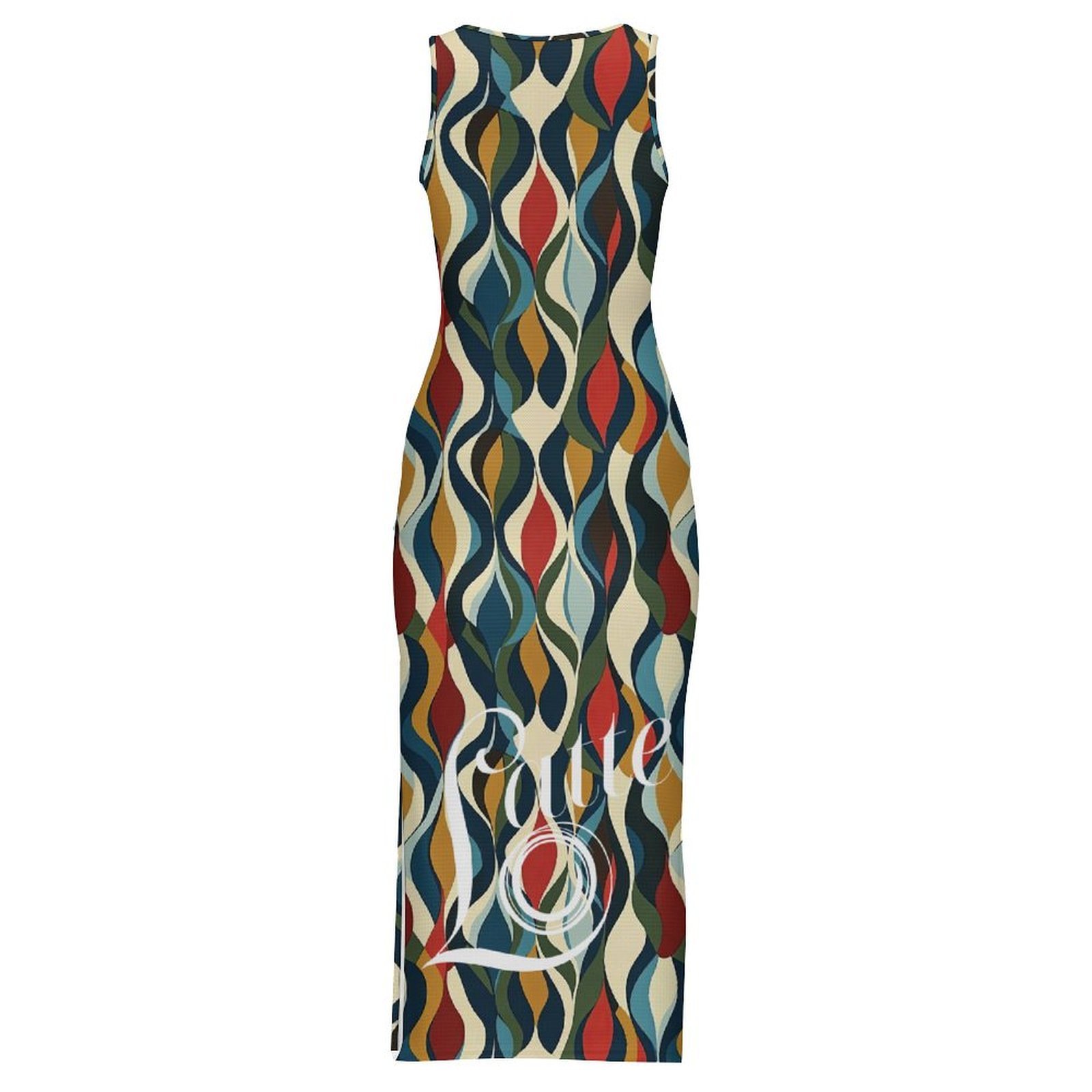 Drucilla - Side Slit Sheath Dress - (Chromatic Drift) - Image 3