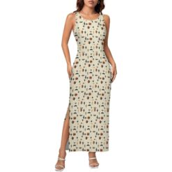 Drucilla - Side Slit Sheath Dress - (Solar Glyph)