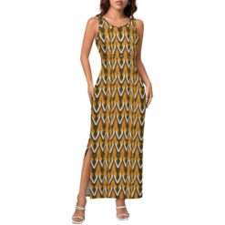 Drucilla - Side Slit Sheath Dress - (Palm Social)