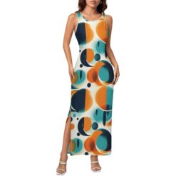 Drucilla - Side Slit Sheath Dress (Solar Collision)