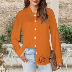 HENRIETTA - Button Up Blouse (Tangerine)