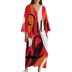 JONI - Caftan Dress - One Size Fits All (Red Signal)