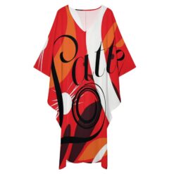 Alternative view of JONI - Caftan Dress - One Size Fits All (Red Signal)