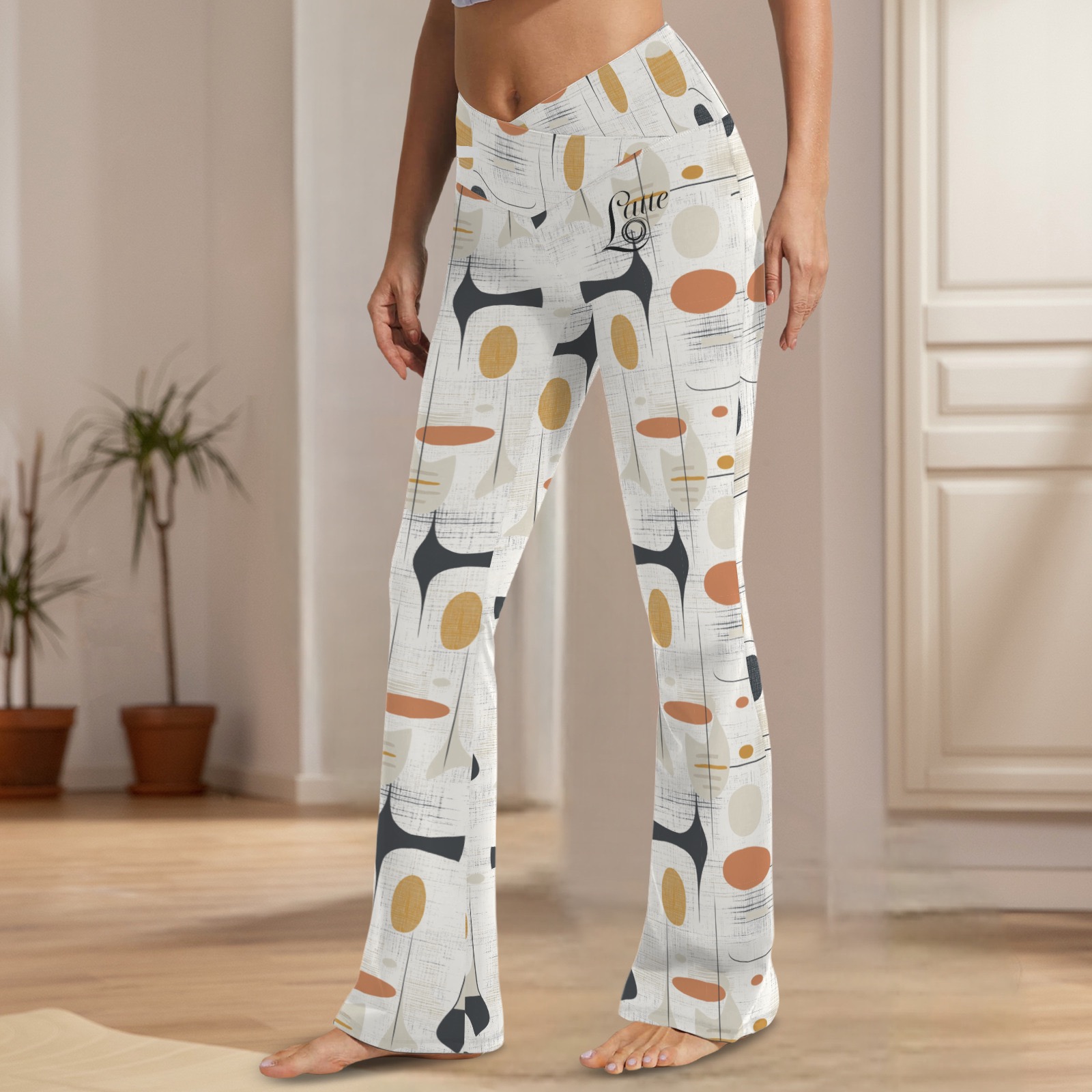 Magda - Tummy Control Flared Leggings (Mod Hotel)