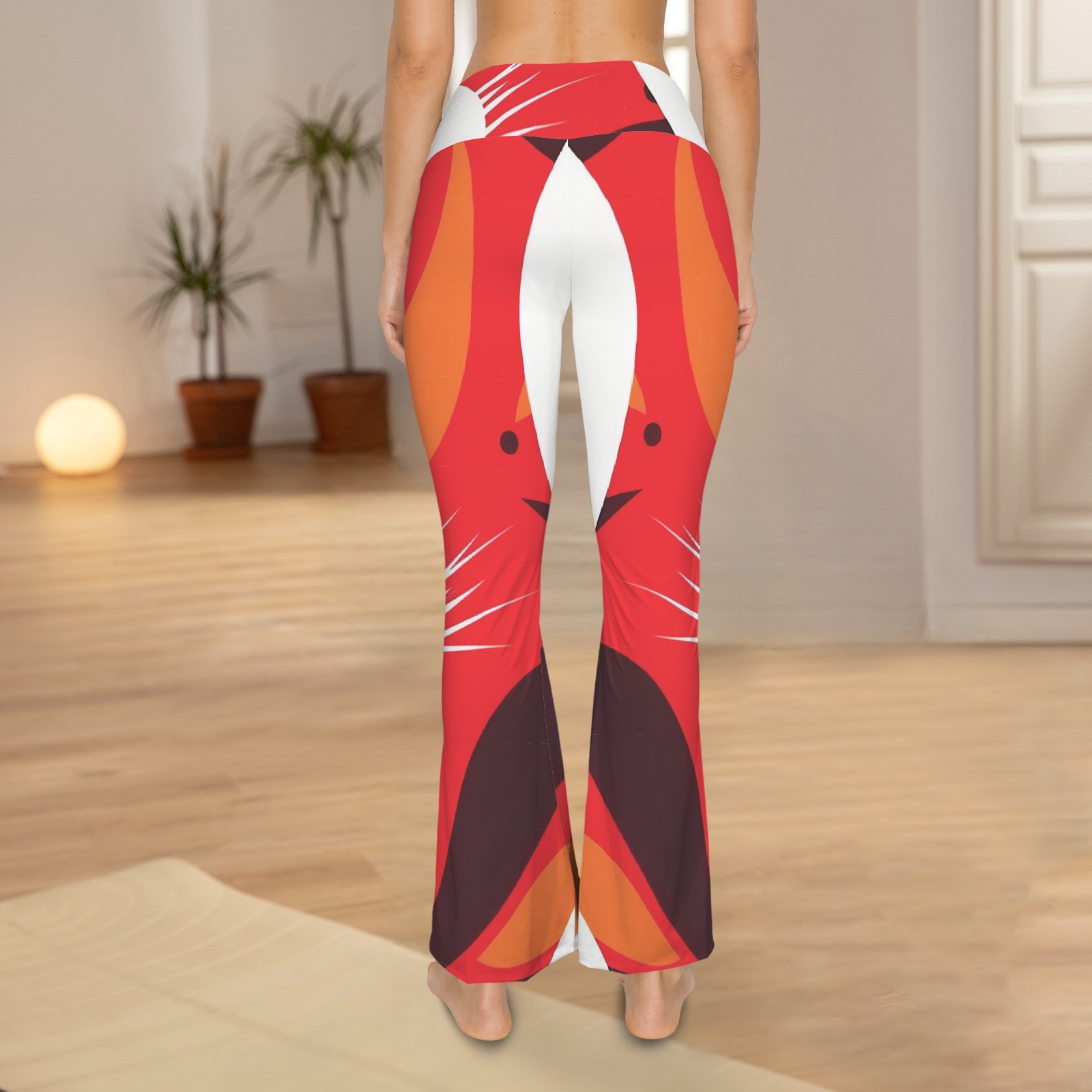 Magda - Tummy Control Flared Leggings (Red Signal) - Image 3