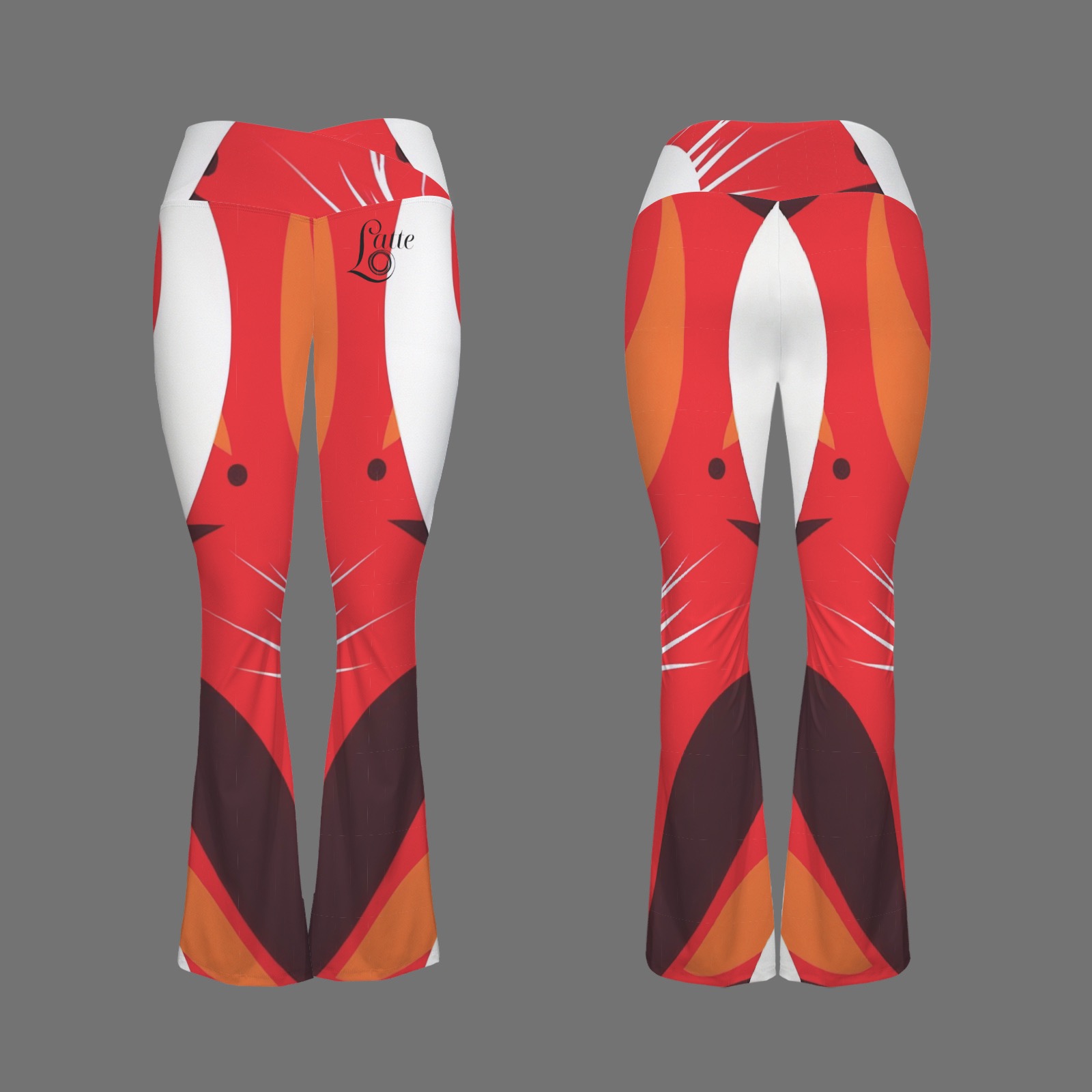 Magda - Tummy Control Flared Leggings (Red Signal) - Image 4