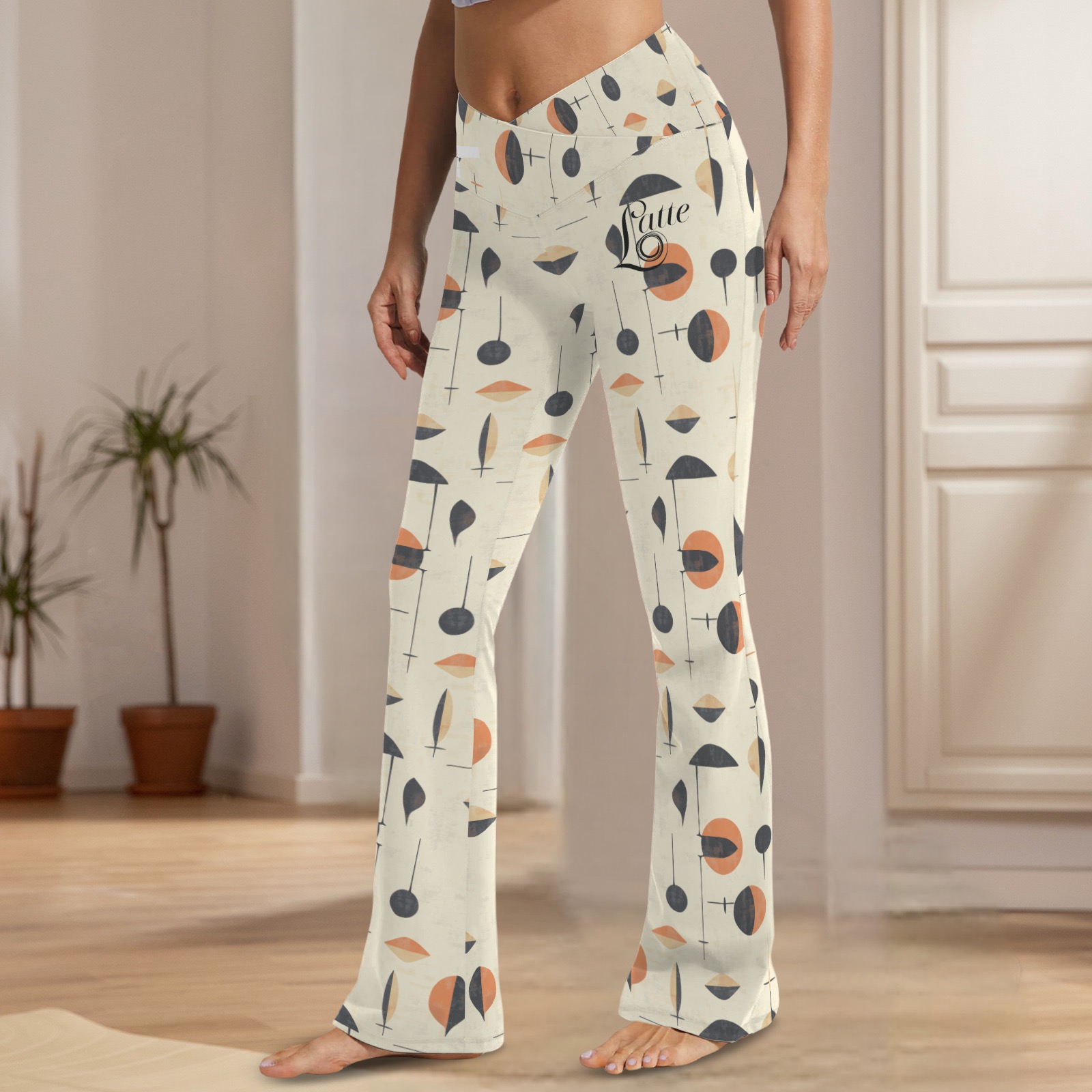 Magda - Tummy Control Flared Leggings (Solar Glyph)