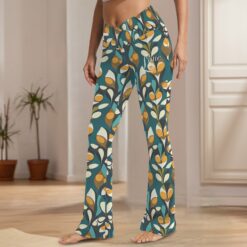 Magda - Tummy Control Flared Leggings (Wild Bloom)