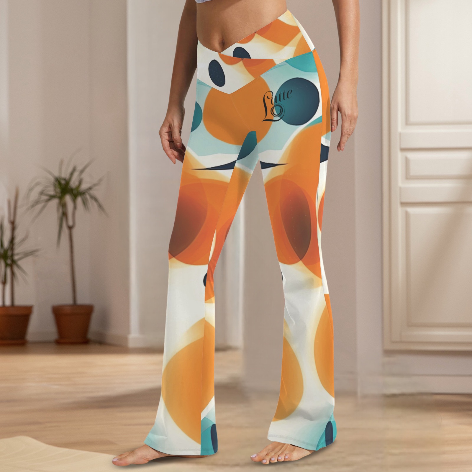 Magda - Tummy Control Flared Leggings (Solar Collision)