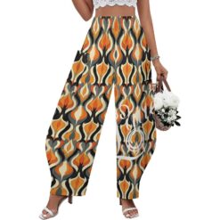 Rita — Barrel Leg Pants - (Sunfire Bloom)