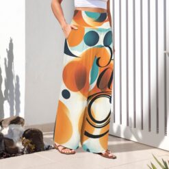 Alternative view of ETTA - High Waist Wide Leg Pants (Solar Collision)