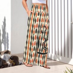 Alternative view of ETTA - High Waist Wide Leg Pants (Molten Pulse)